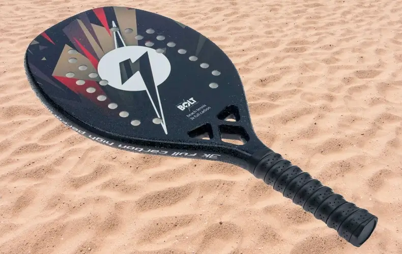 Raquete Beach Tennis Adulto Unissex Lightning Bolt 3k Full Carbon Black