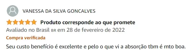 Pampers tem uma ótima absorção