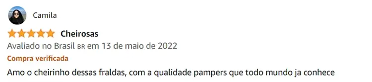 Cheiro da fralda Pampers