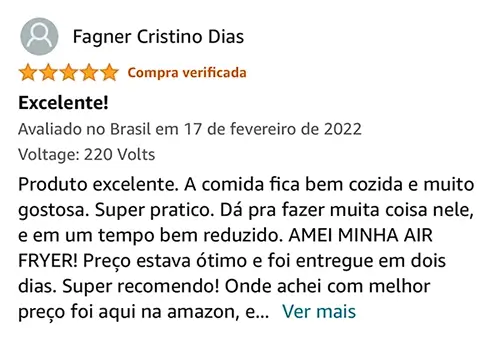 Depoimento - Air Fryer Multilaser é prática e rápida