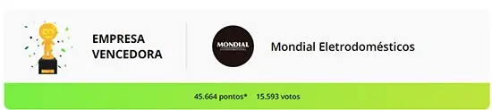 Prêmio de melhor fabricante de eletrodomésticos recebido pela Mondial