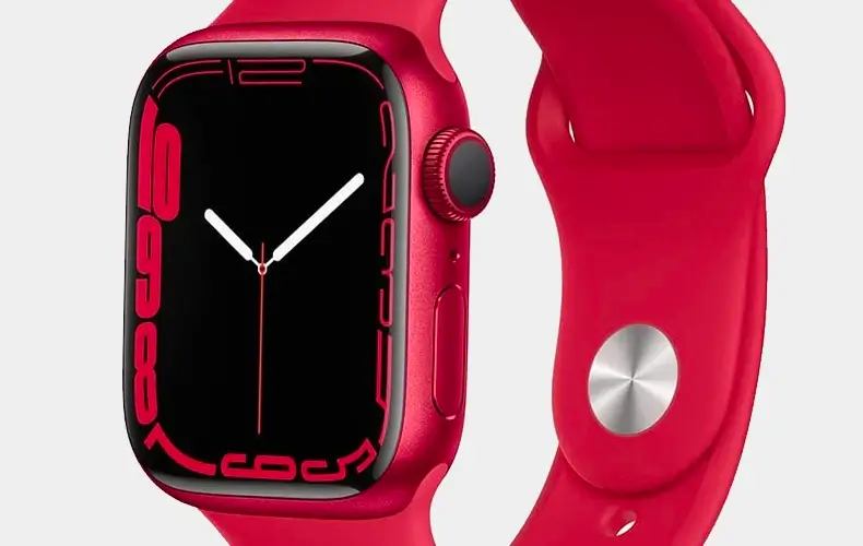 Apple Watch Series 7 (GPS), Caixa em alumínio PRODUCT(RED) de 41 mm com Pulseira esportiva PRODUCT(RED)