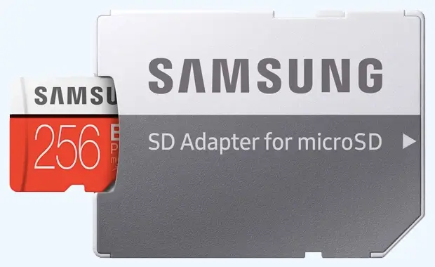 Samsung 256 GB EVO Plus MicroSDXC com anúncio, Laranja