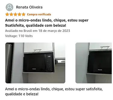Design do Micro-Ondas Panasonic