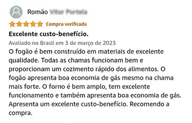 Custo benefício do Fogão Dako