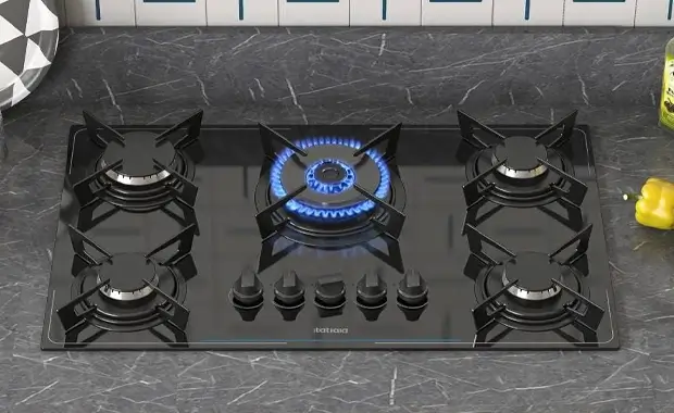 Cooktop Midi Pop Art 5 bocas Tripla Chama - Preto 