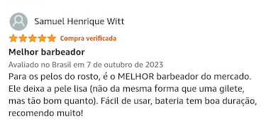 Boa durabilidade da bateria do Barbeador Philips OneBlade