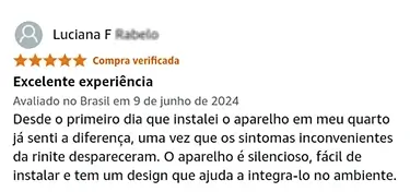 Aparelho silencioso e fácil de instalar