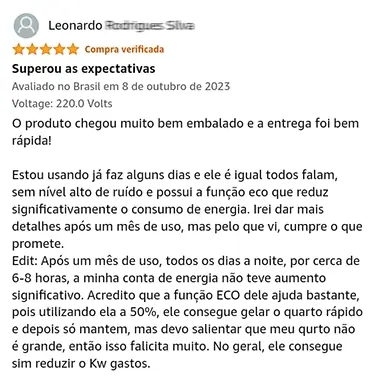 Eficácia energética do Ar Condicionado Midea
