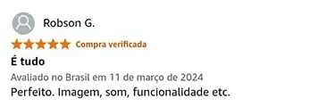 Boa qualidade de som e imagem